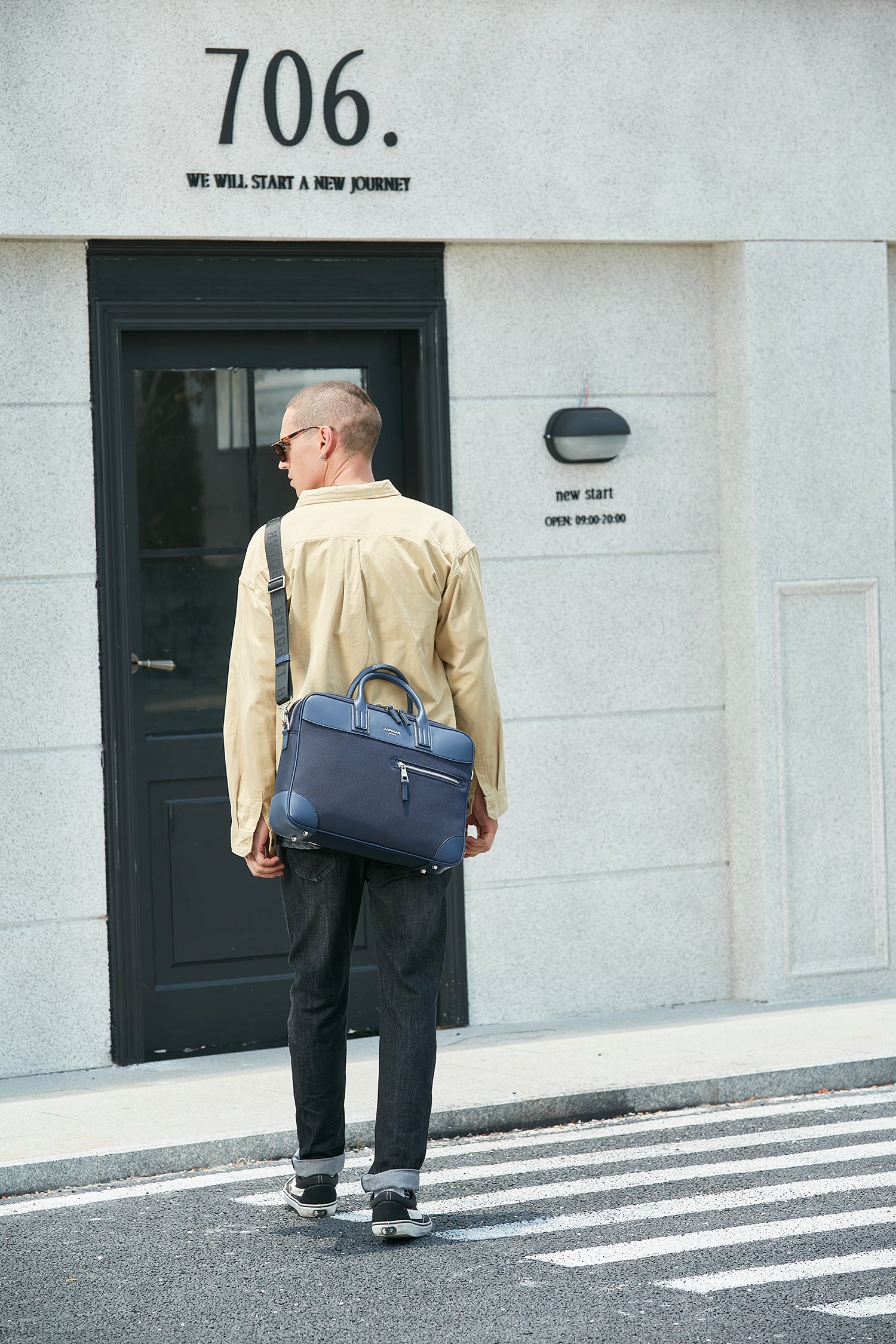 Bsci Manufacturer eather Laptop Bag for Men