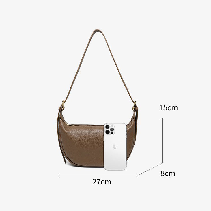 2025 Bestseller: Premium Soft Leather Crescent Dumpling Bag - Trendy Women's Crossbody for Commute