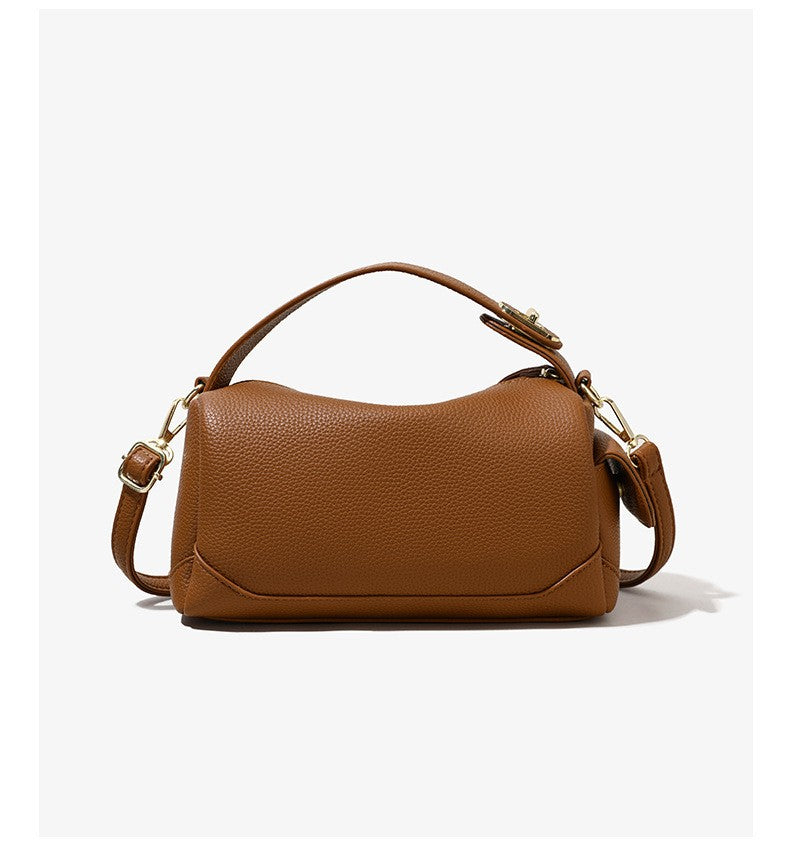 Woman's Bag Large Capacity Commute Light Luxury Soft Leather Bag Bag Small Niche Pillow Bag European Style Hand-held Oblique