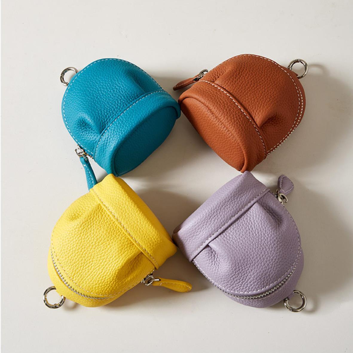 Genuine Top Grain Cowhide Multi-Use Mini Crossbody Bag – Wholesale Bulk for Coin Purse, Lipstick Case, Fashion Pouch | Customizable Minimalist Bag