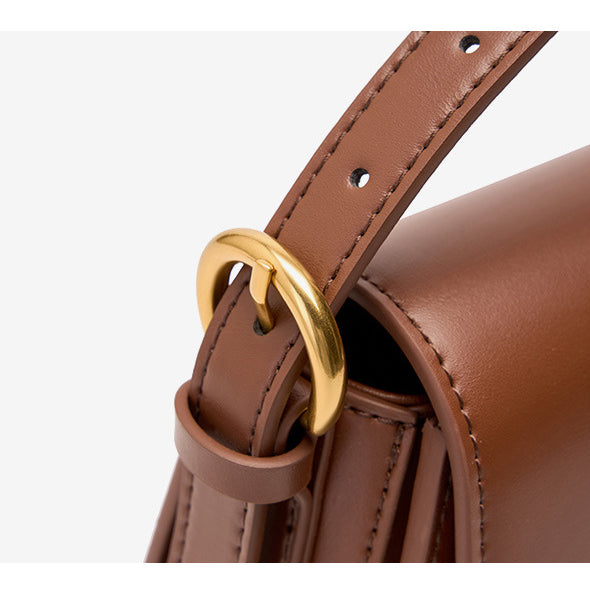 2025 FW Premium Niche Design: Genuine Leather Cuboid 'Tofu' Bag – Versatile Underarm & Crossbody Shoulder Bag for Women