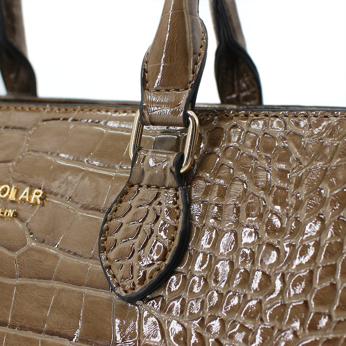 Women Brown Textured Formal Handbag