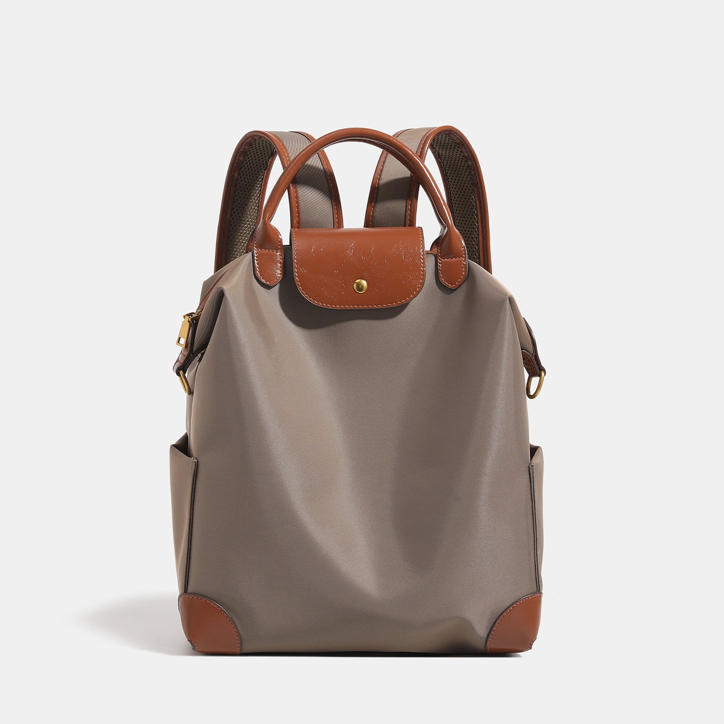 Women's Laptop Backpack for Work: Premium Leather & Nylon Business Travel Bag, Large Capacity Yet Lightweight Commuter Backpack for Women