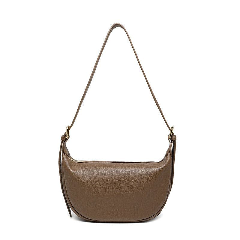 2025 Bestseller: Premium Soft Leather Crescent Dumpling Bag - Trendy Women's Crossbody for Commute