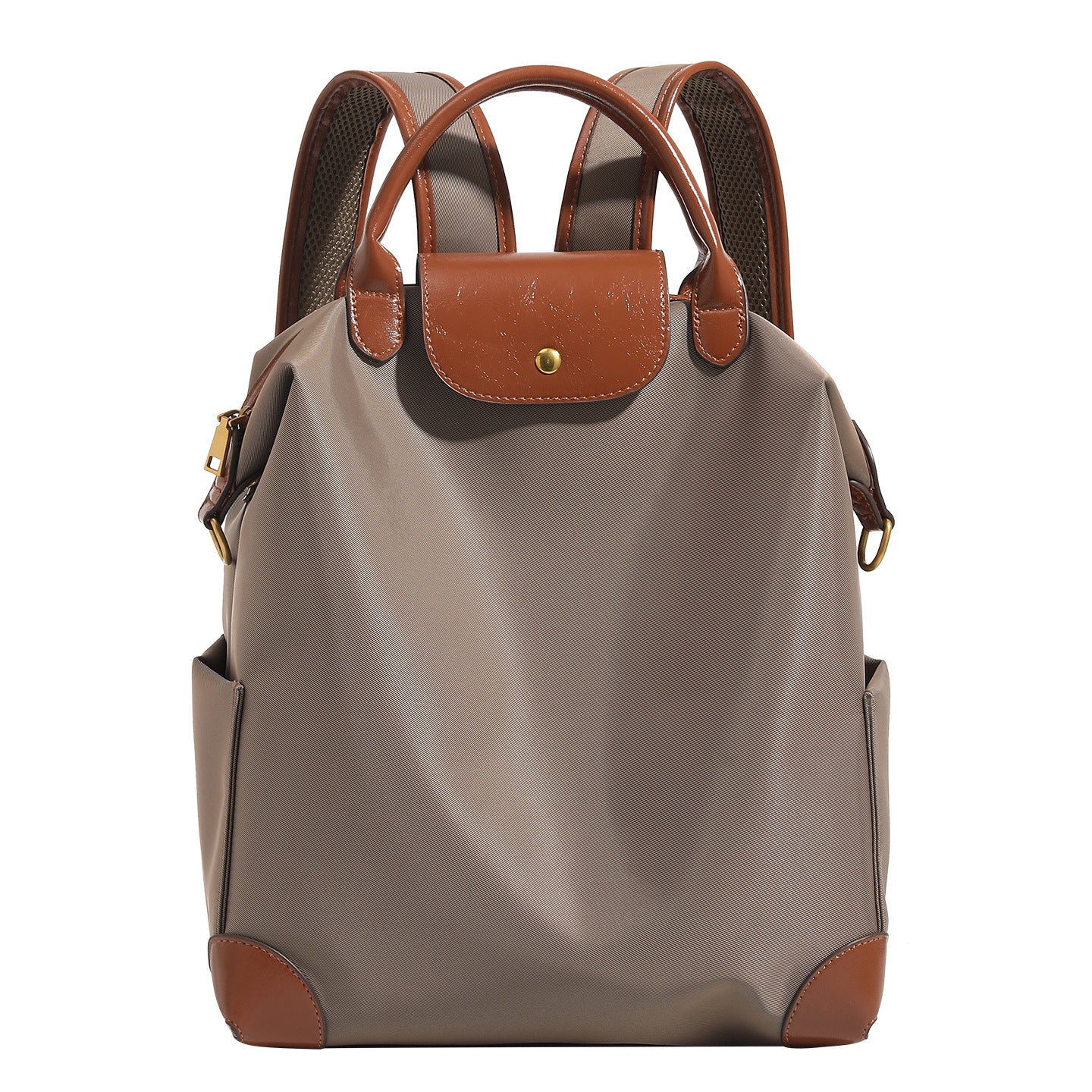 Women's Laptop Backpack for Work: Premium Leather & Nylon Business Travel Bag, Large Capacity Yet Lightweight Commuter Backpack for Women