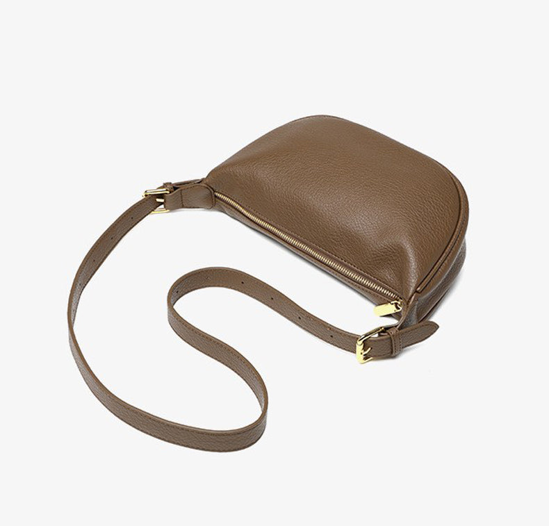 2025 Bestseller: Premium Soft Leather Crescent Dumpling Bag - Trendy Women's Crossbody for Commute