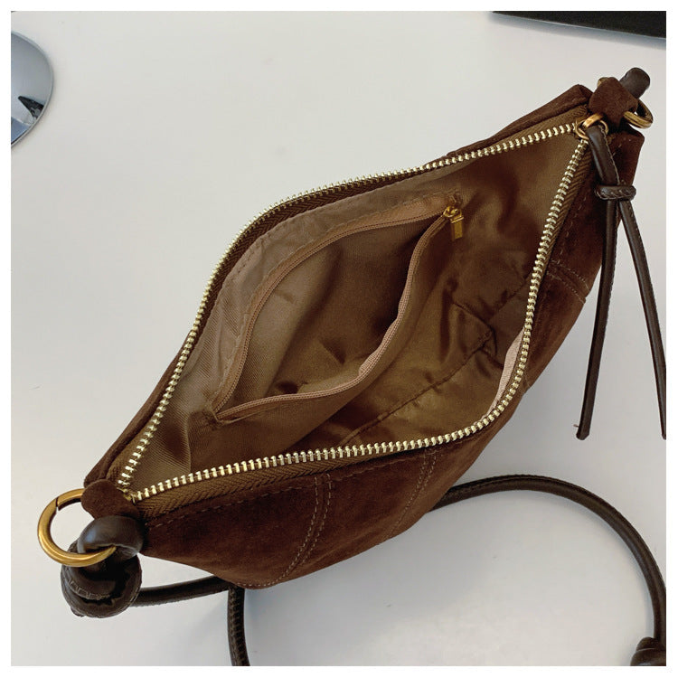 2025 Fall-Winter New Designer Croissant Bag: Women's Casual Underarm & Crossbody Dumpling Purse - Versatile Mini Bag for Daily Commute and Leisure