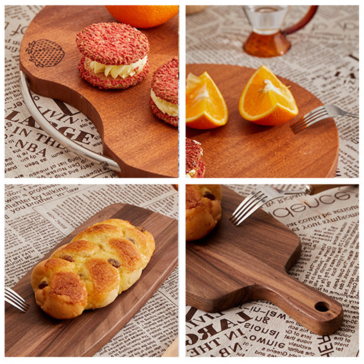 Acacia Wood Portable Cutting Board Fruit Board