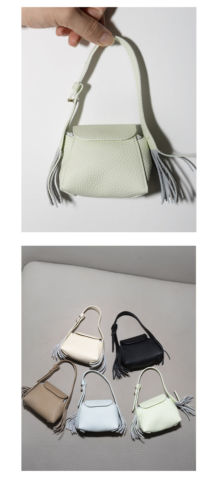 Special Offer Manufacturer Direct Supply Bag Pendant Accessories Mini Bag Genuine Leather Mouth Red Envelope Earphone Bag Hanging Accessories Earphone Bag Pendant