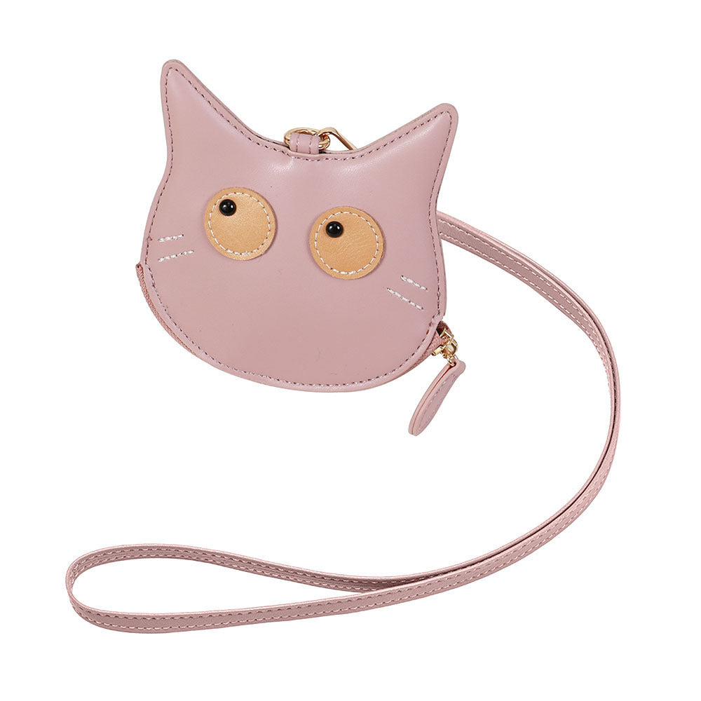 Cartoon Cute Cat Wallet Mini Bag Keychain Accessories Lightweight Soft Pickup Clip Storage
