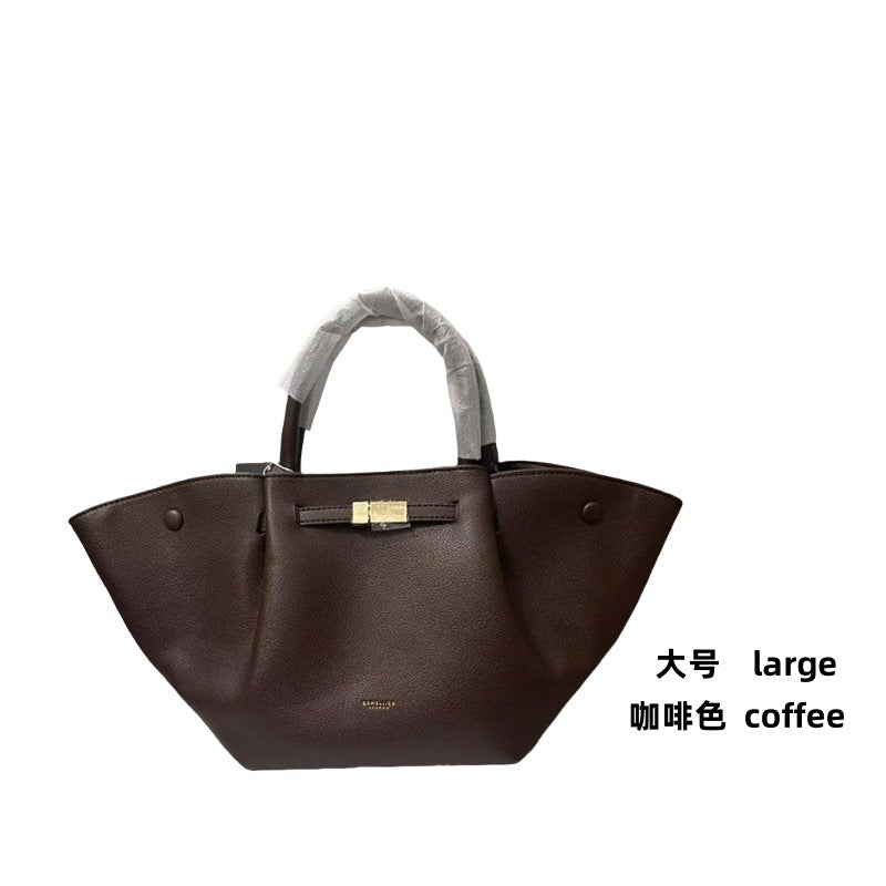 Demellier Wings Bag in Leather | Ready to Ship Tote with Top-Handle, Shoulder & Underarm Carry | New FW Genuine Leather Bag