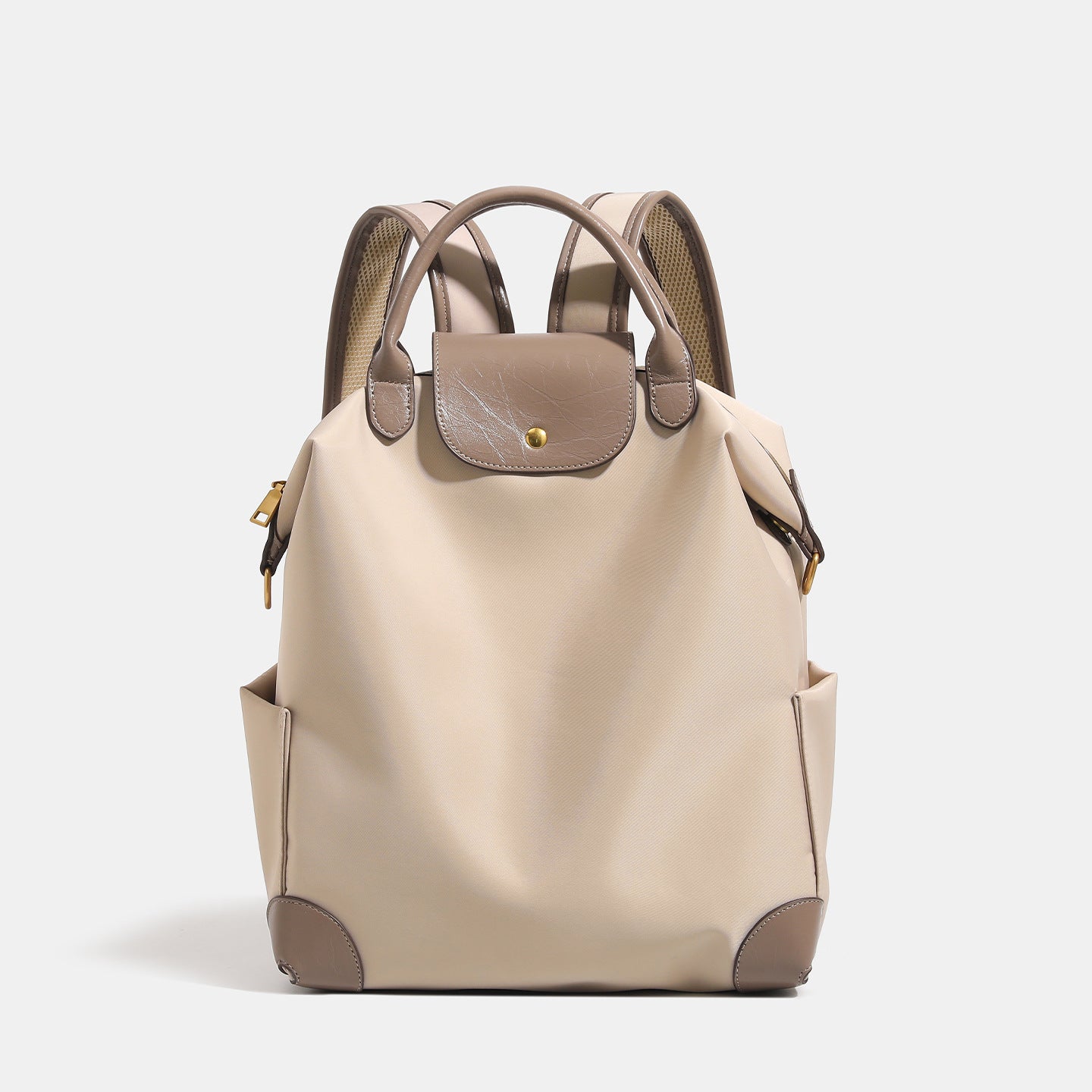 Women's Laptop Backpack for Work: Premium Leather & Nylon Business Travel Bag, Large Capacity Yet Lightweight Commuter Backpack for Women