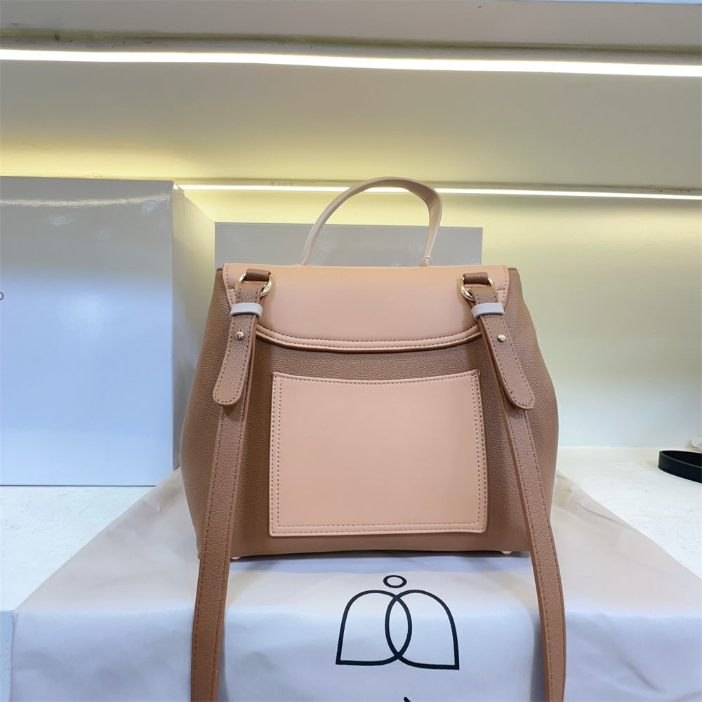 Polene France 2025 Niche Design Single Shoulder Diagonal Cross Handbag Leather Piglet Bag Lychee Pattern Smiling Face Bag