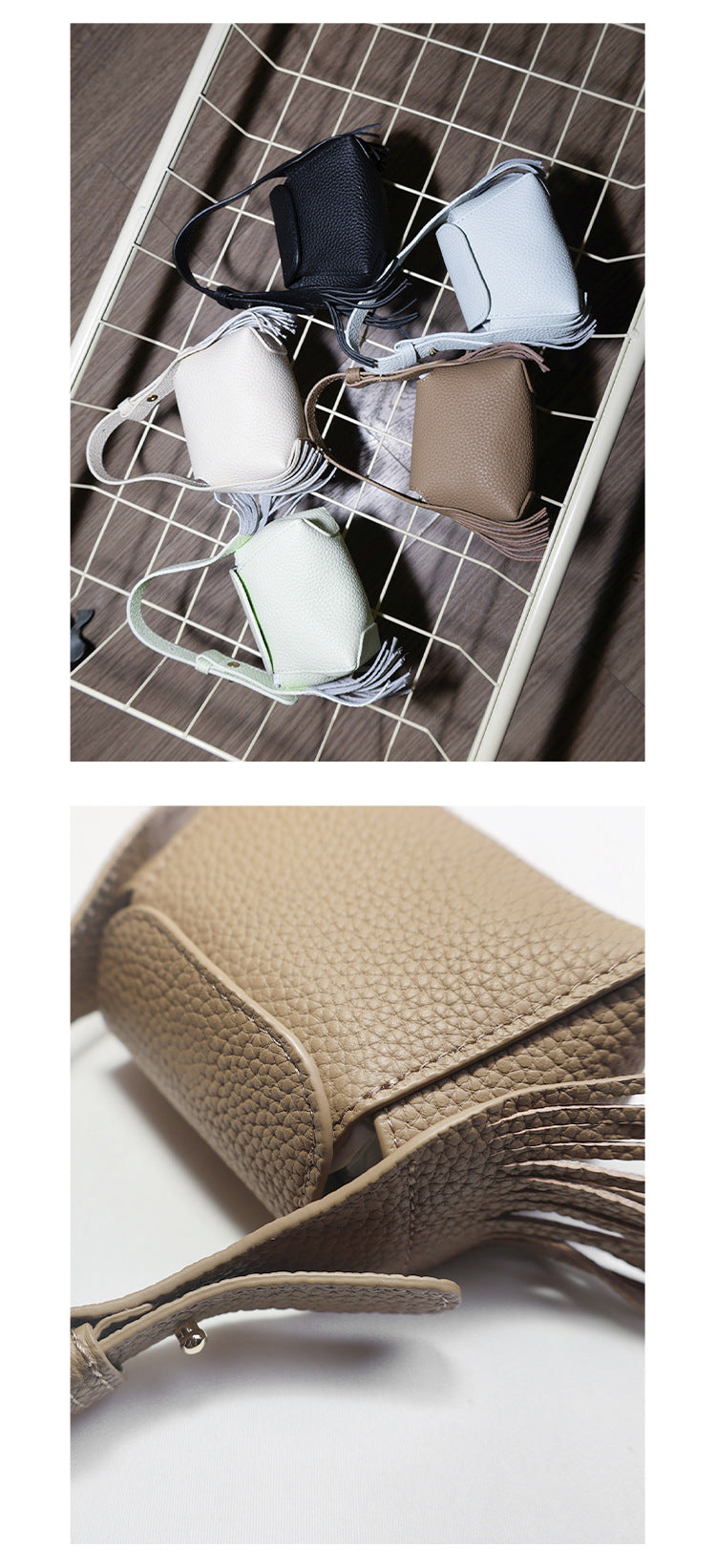 Special Offer Manufacturer Direct Supply Bag Pendant Accessories Mini Bag Genuine Leather Mouth Red Envelope Earphone Bag Hanging Accessories Earphone Bag Pendant