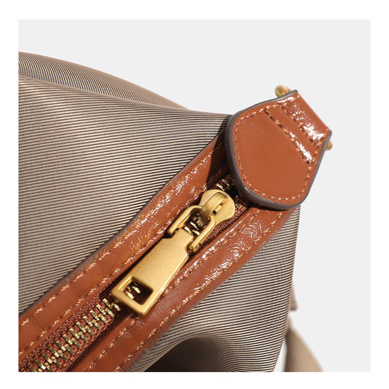 Women's Laptop Backpack for Work: Premium Leather & Nylon Business Travel Bag, Large Capacity Yet Lightweight Commuter Backpack for Women