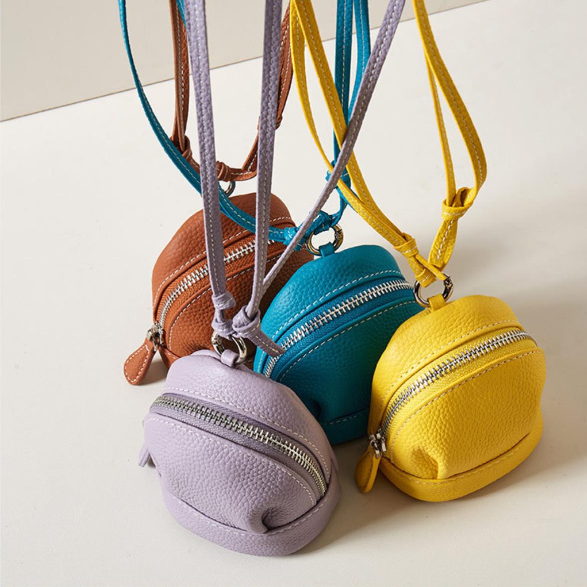 Genuine Top Grain Cowhide Multi-Use Mini Crossbody Bag – Wholesale Bulk for Coin Purse, Lipstick Case, Fashion Pouch | Customizable Minimalist Bag