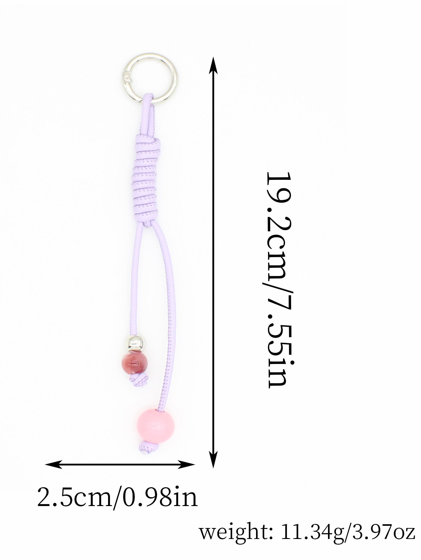 Hand Woven Bead Pu Rope Versatile Miu Series Aromatherapy Pendant Keychain Cup Hanging Accessories Wholesale Customization