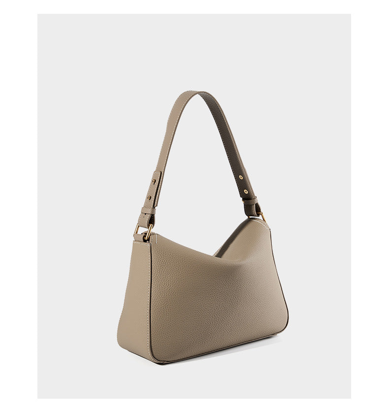 Bag for Women 2025 New Single Shoulder Underarm Bag Geometric Bag for Women Genuine Leather Pillow Cover Layer Leather Crossbody Commuter Bag