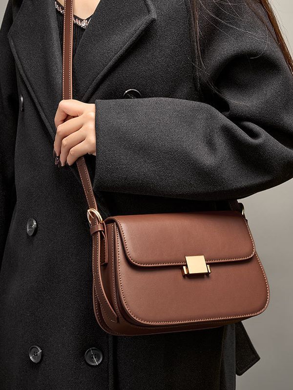 2025 FW Premium Niche Design: Genuine Leather Cuboid 'Tofu' Bag – Versatile Underarm & Crossbody Shoulder Bag for Women