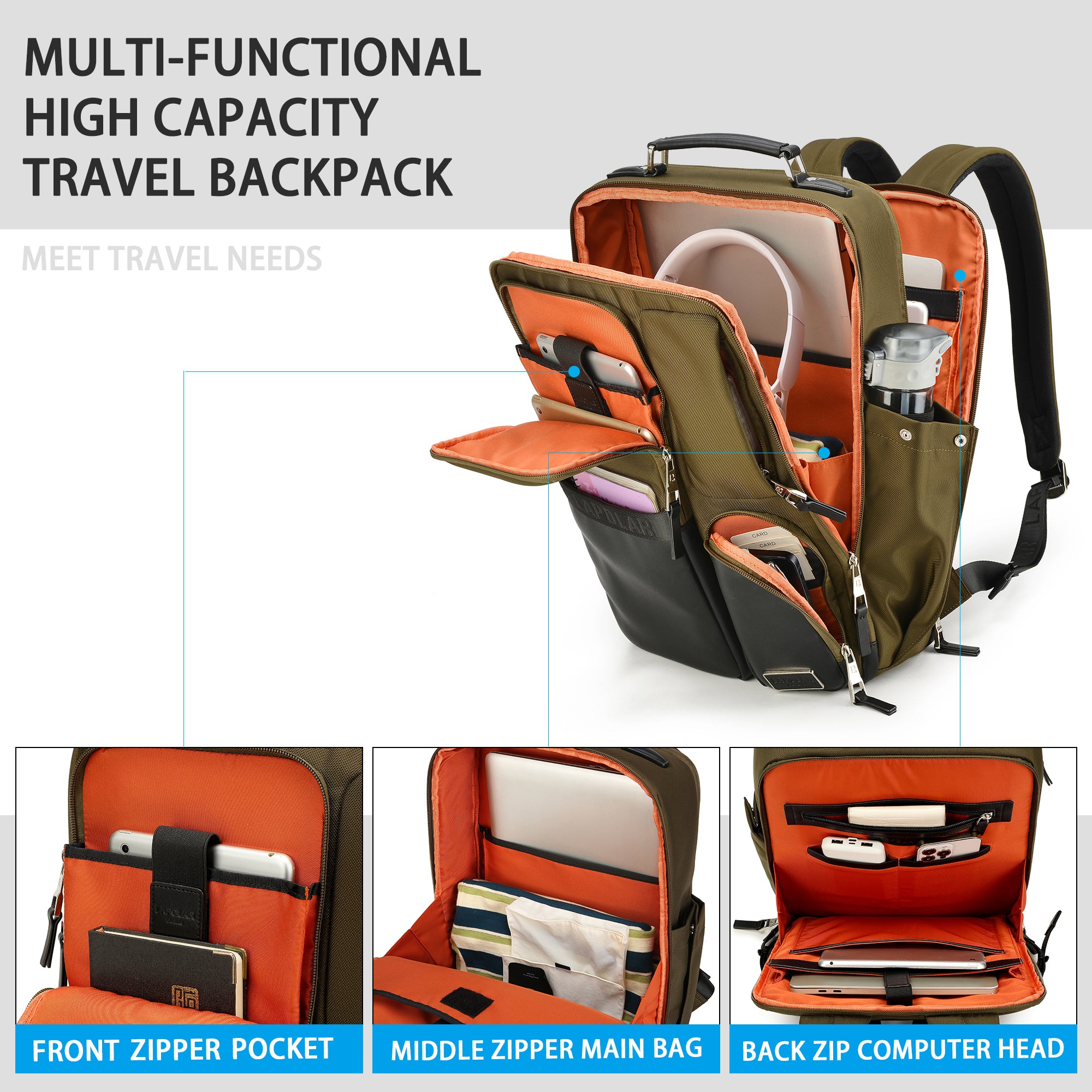 15.6 Inch Outdoor Travel Laptop Backpack