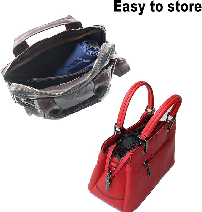 LAPOLAR Brand Travel Essentials Umbrella Windproof Compact Collapsible Light, Automatic, Strong and Portable, Wind Resistant Folding Small Umbrella for Rain