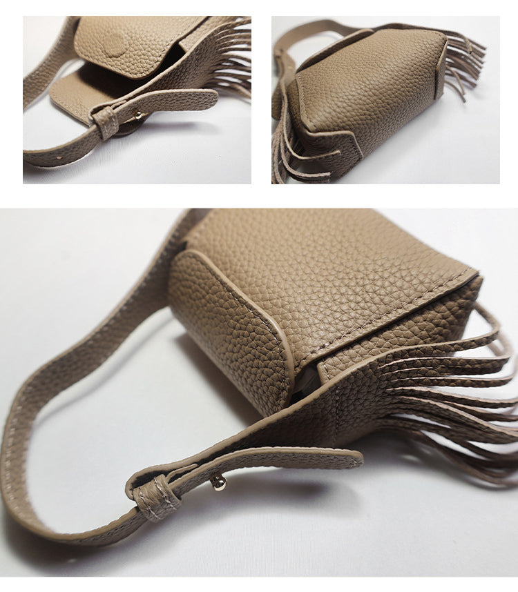 Special Offer Manufacturer Direct Supply Bag Pendant Accessories Mini Bag Genuine Leather Mouth Red Envelope Earphone Bag Hanging Accessories Earphone Bag Pendant