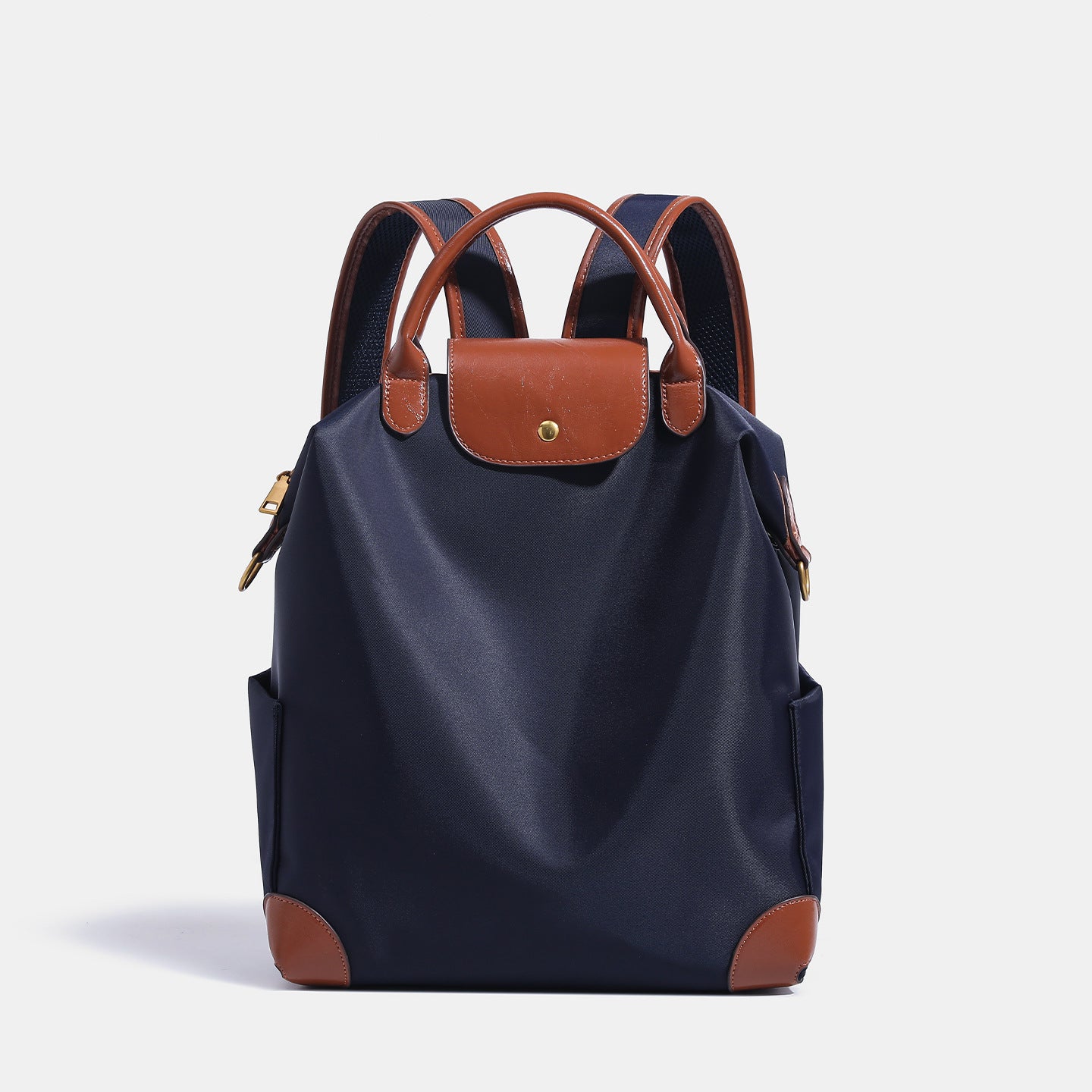 Women's Laptop Backpack for Work: Premium Leather & Nylon Business Travel Bag, Large Capacity Yet Lightweight Commuter Backpack for Women