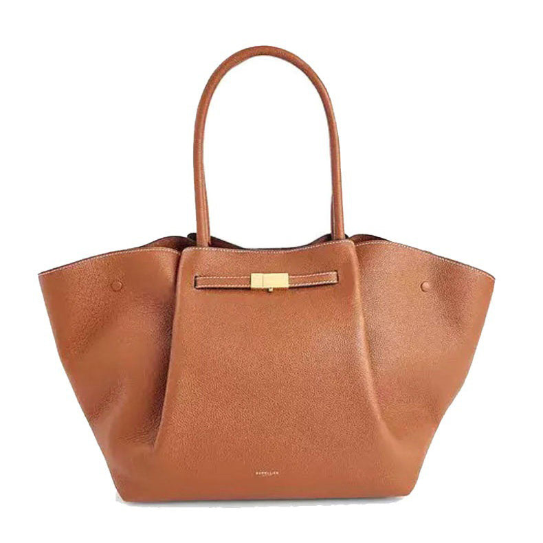 Demellier Wings Bag in Leather | Ready to Ship Tote with Top-Handle, Shoulder & Underarm Carry | New FW Genuine Leather Bag