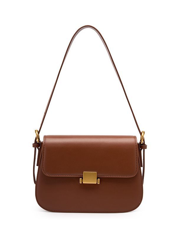 2025 FW Premium Niche Design: Genuine Leather Cuboid 'Tofu' Bag – Versatile Underarm & Crossbody Shoulder Bag for Women