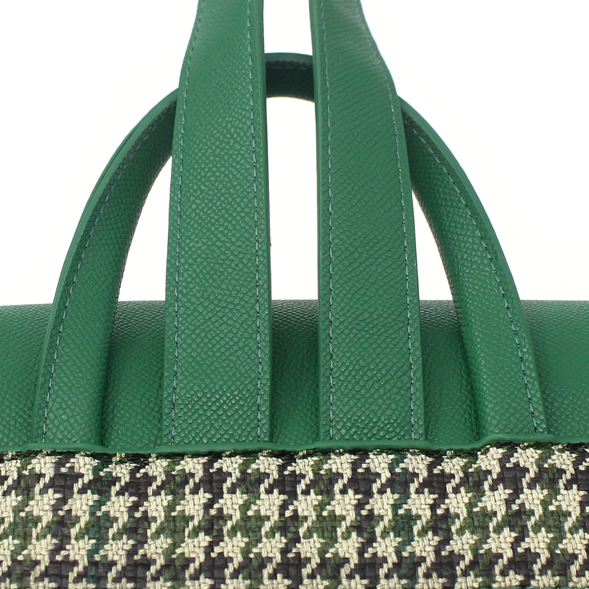 Backpack for Women, Tweed & PU Leather, Mint Check