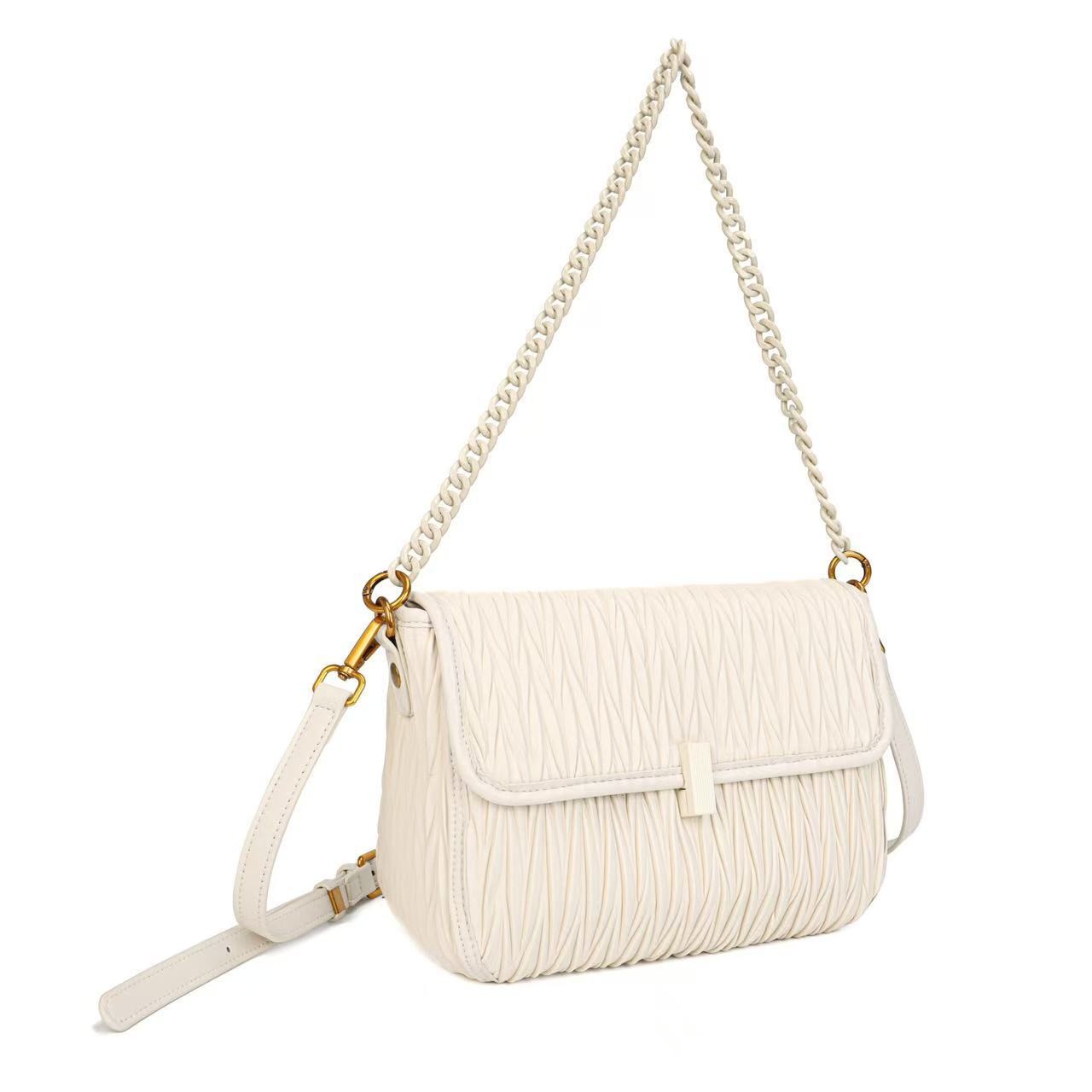 2025 New Fashionable Versatile Folding Shoulder Underarm Bag Simple and Versatile Designer Style Chain Bag Cross border Style