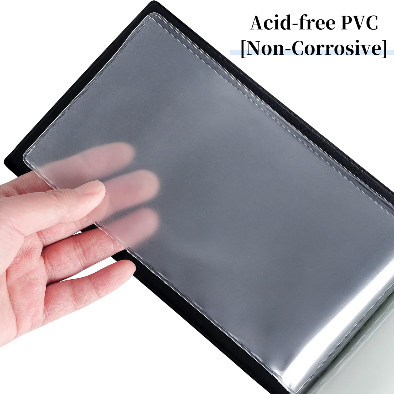 LAPOLAR 40 Pockets Banknote Currency Collecting Album - 20 Sheets Clear Dollar Bill Holders World Money Storage Book Collection Supplies Double-Sided Pages for Trading Cards Stamps Tickets Black