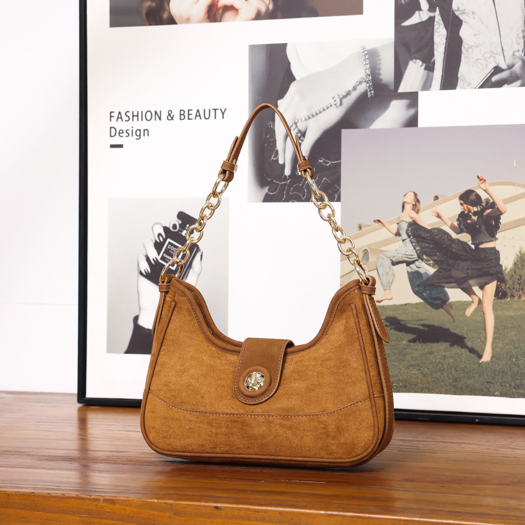 2025 New Arrival: Chain Strap Shoulder & Underarm Bag - Structured Top-Handle Mini Square Bag for Commuting