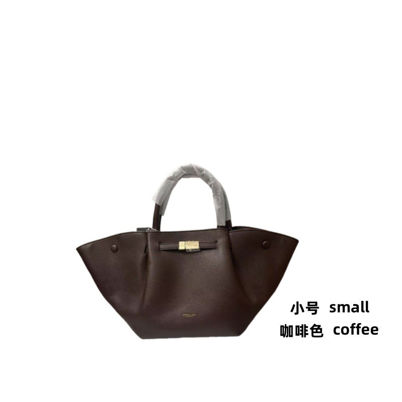 Demellier Wings Bag in Leather | Ready to Ship Tote with Top-Handle, Shoulder & Underarm Carry | New FW Genuine Leather Bag