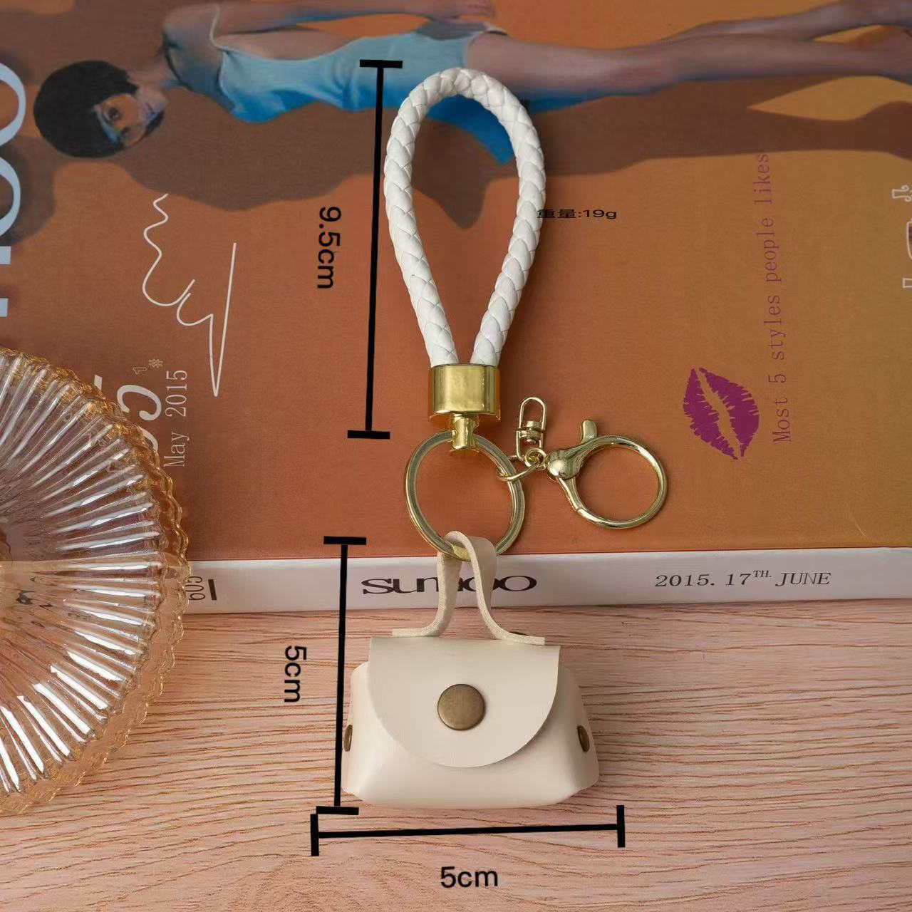 New Creative Zero Wallet Keychain Cute Girl Bag Pendant Car Keychain Backpack Hanger Small Gift