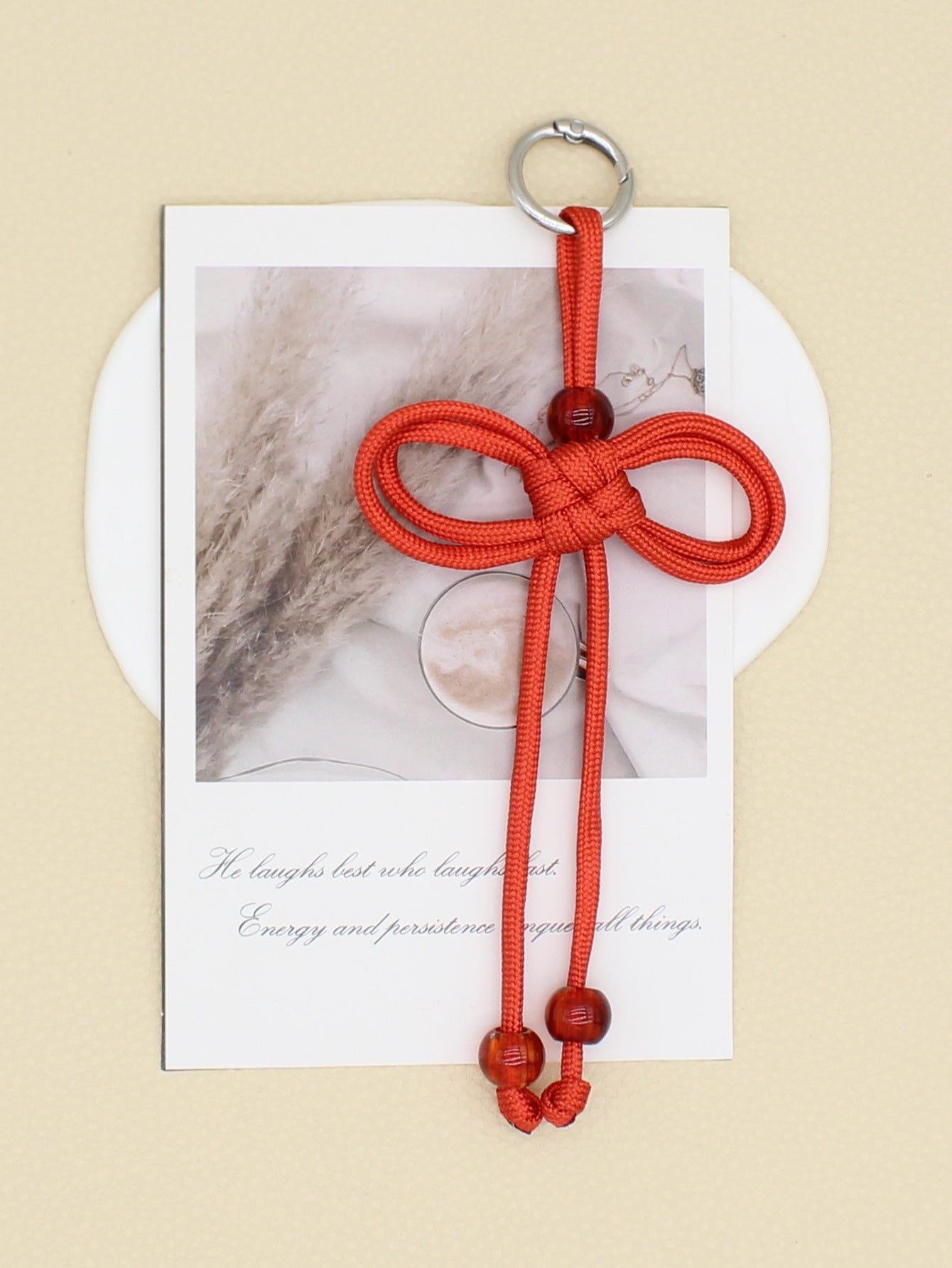 Hand Woven Bead Pu Rope Versatile Miu Series Aromatherapy Pendant Keychain Cup Hanging Accessories Wholesale Customization