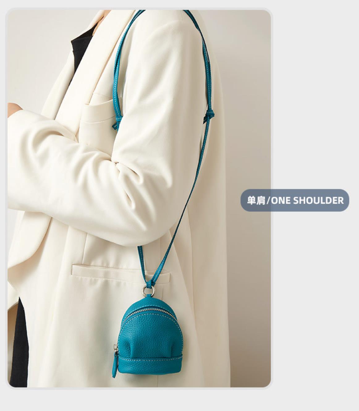 Genuine Top Grain Cowhide Multi-Use Mini Crossbody Bag – Wholesale Bulk for Coin Purse, Lipstick Case, Fashion Pouch | Customizable Minimalist Bag