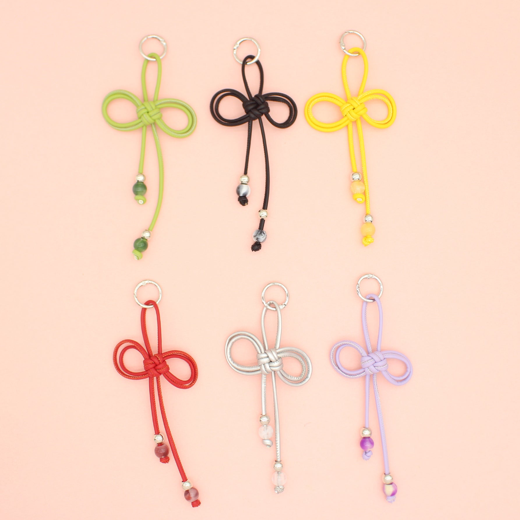 Hand Woven Bead Pu Rope Versatile Miu Series Aromatherapy Pendant Keychain Cup Hanging Accessories Wholesale Customization