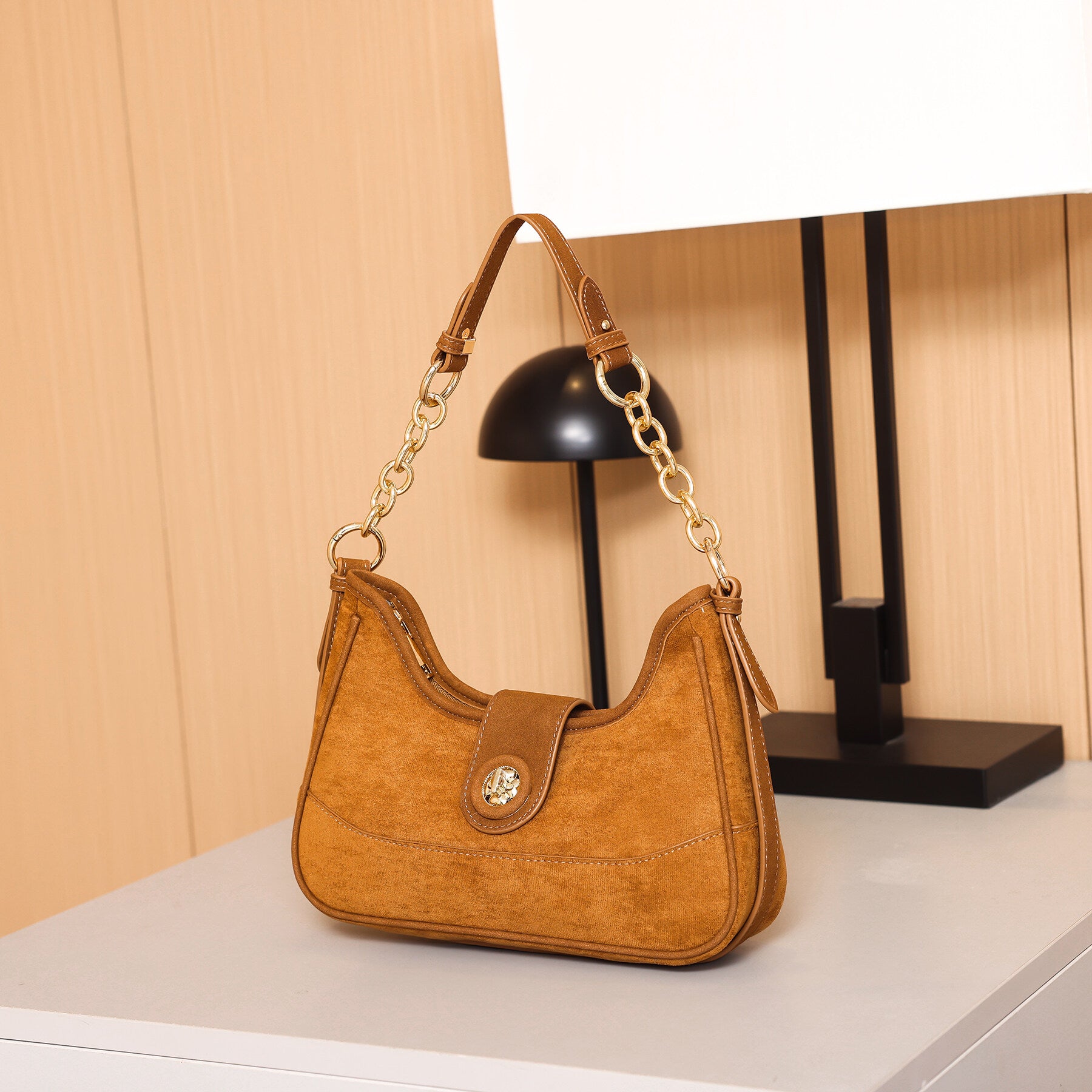 2025 New Arrival: Chain Strap Shoulder & Underarm Bag - Structured Top-Handle Mini Square Bag for Commuting