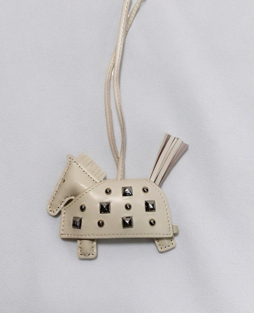 H-Style Handmade Sheepskin Leather Studded War Horse Pendant / Bag Charm / Car Hanging Ornament / Keychain Pony Bag Charm (for wholesale) ﻿
